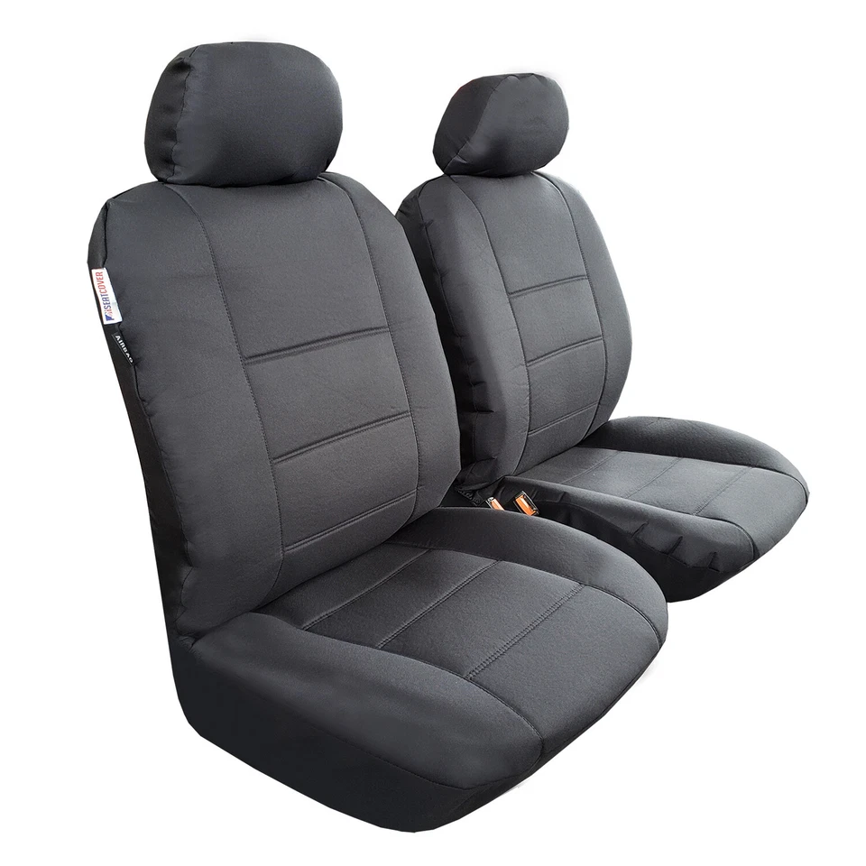 For Saab 9-2 9-3 9-4 9-5 Car Front Seat Covers Black Waterproof Canvas 2PCS - Image 2 of 4