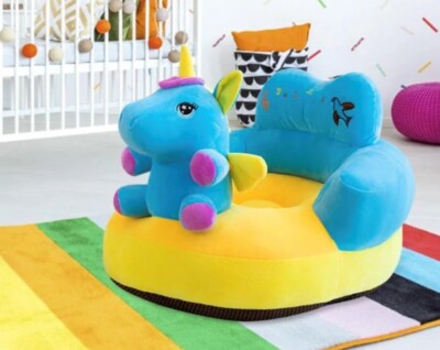 Blue Unicorn Sofa Stuffed Learning to Sit Sofa Chair