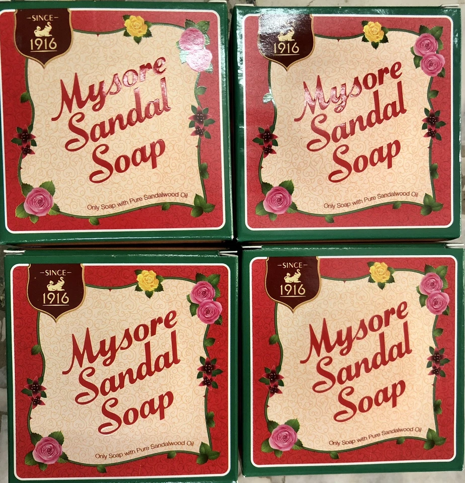 Barra de jabón de baño sandalia Mysore 5 X 150 gm, ORIGINAL de jabones Karnataka Ltd. Exp-2025 Foto 3 de 4