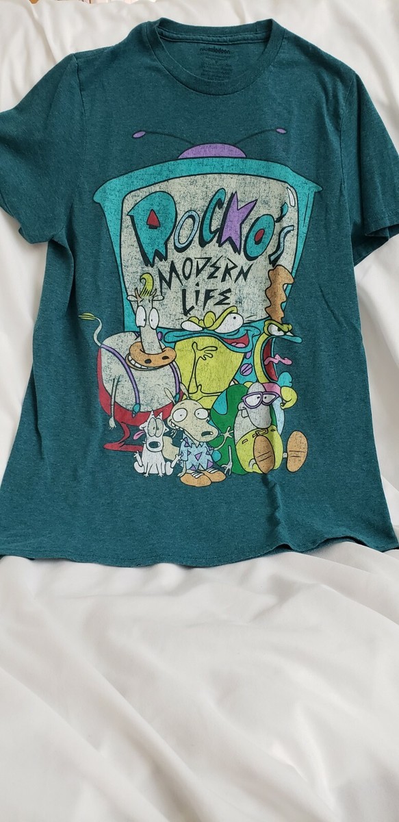 rocko's modern life dress shirt Men's Rocko's Modern Life Rocko's Modern Life Costume Tee Short Sleeve Costume T-Shirt, White, Small