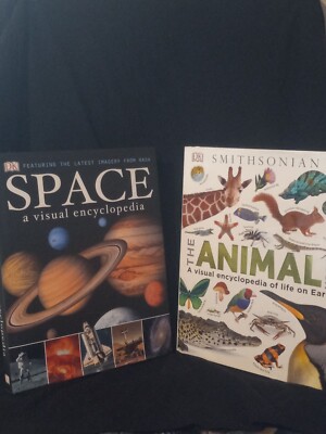 Space: A Visual Encyclopedia - Hardcover By DK The Animal Book Hardcover Bundle