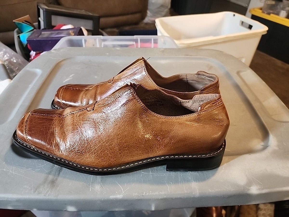 Fratelli Rossetti Light Brown Leather Slip On Dress Shoes 