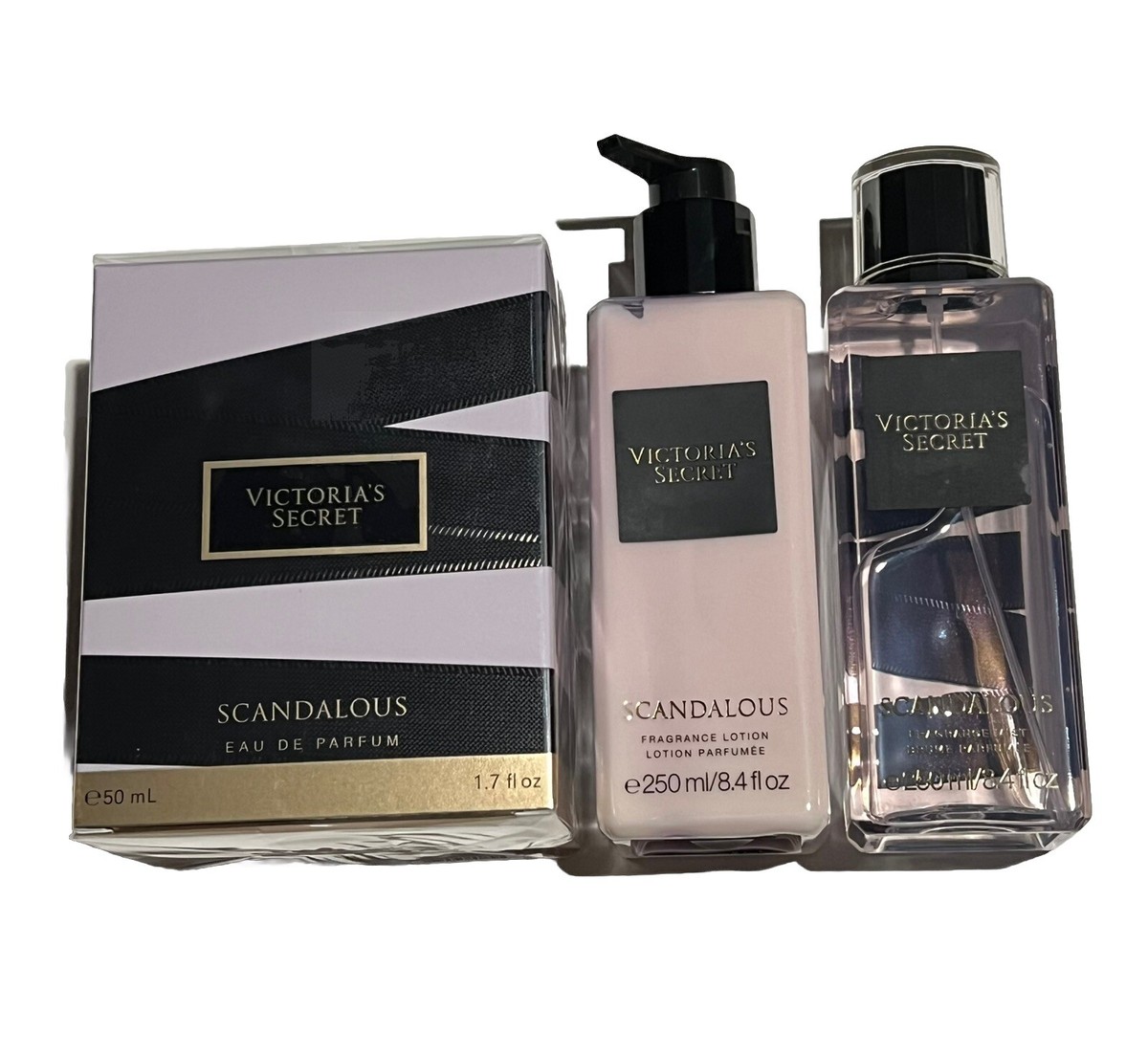 3 Pc Victoria's Secret Scandalous EDP, Fragrance Mist & Lotion 8.4