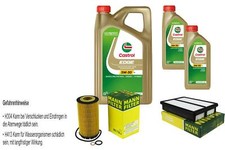 INSPEKTIONSKIT FILTER CASTROL 7L ÖL 5W30 für KIA Sportage JE_ 2.0 CRDi 4WD