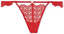 Victoria's Secret Dream Angels Dream Angels Sweetheart Lace V String Panty Red N