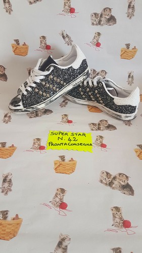 adidas stan smith con glitter canna di fucile e borchie argento piu'  linguetta | eBay