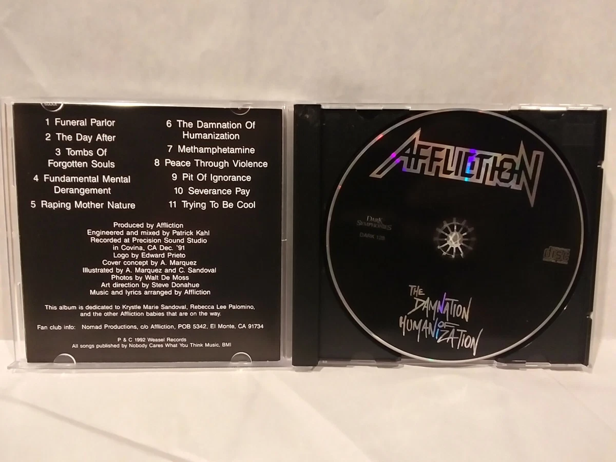 AFFLICTION The Damnation of Humanization 1992 CD