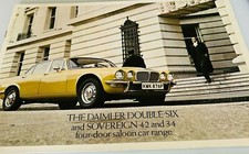DAIMLER DOUBLE SIX & SOVEREIGN 4.2 & 3.4 Four Door Car Sales Brochure 1976
