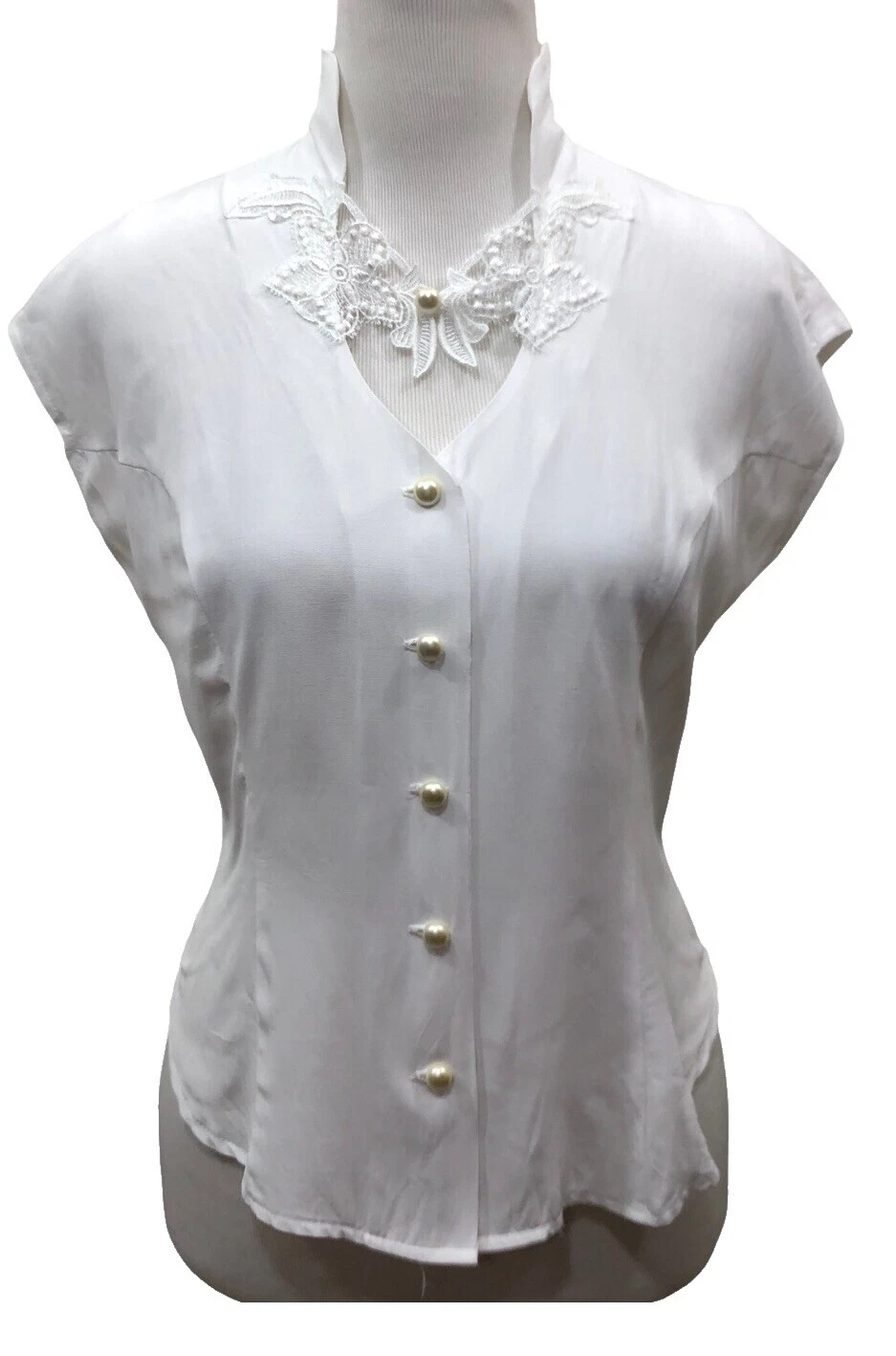 Винтажная одежда для женщин Acetate White 1990-х