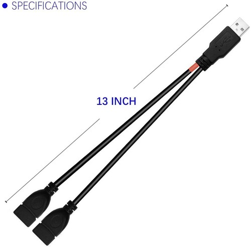 Cavo Sdoppiatore USB, Cavo Doppio USB Maschio Femmina Y Splitter - Foto 8 di 10