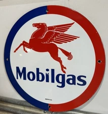 Vintage Style mobil mobiloil gas  Oil Porcelain Sign