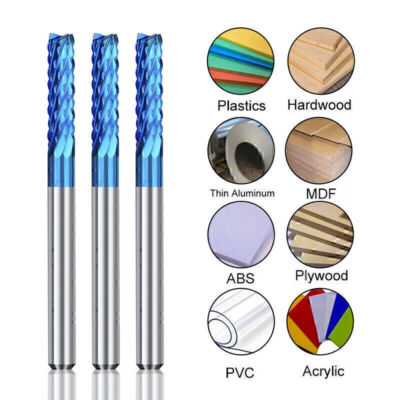 Drillpro 10pcs Carbide End Mill Engraving Bits CNC PCB Rotary Tools 0.8
