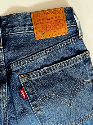 Vintage Levis Premium BIG E 501 S Button Fly Jeans W 25 L 30 Denim