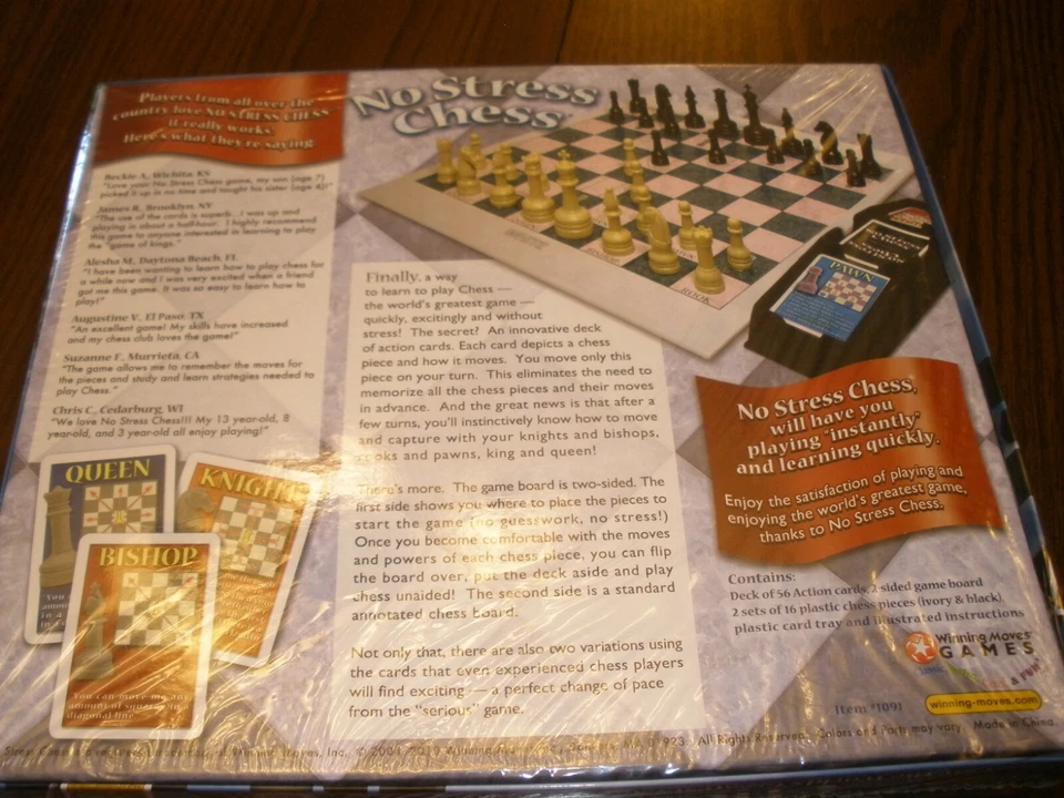 NEW Sealed 2010 No Stress Chess Board Game - Image 2 of 2