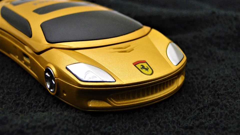 Cell Phone S I T Ferrari Style Car Dual SIM LED Mobile Flip Phone #x7s6apPlE8I - Image 3 of 4