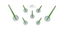 Custom Gauge Pointer Needles 2014-2020 Chevy GMC Trucks and SUVs Silver Green