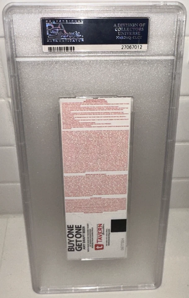 2016 MARLINS ROCKIES ICHIRO SUZUKI 3000TH 3K HITS BOX OFFICE TICKET STUB PSA 4 - Image 3 of 3