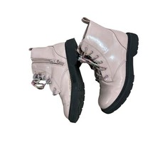 Art Class pink patent leather lace up ankle boot girls size 3
