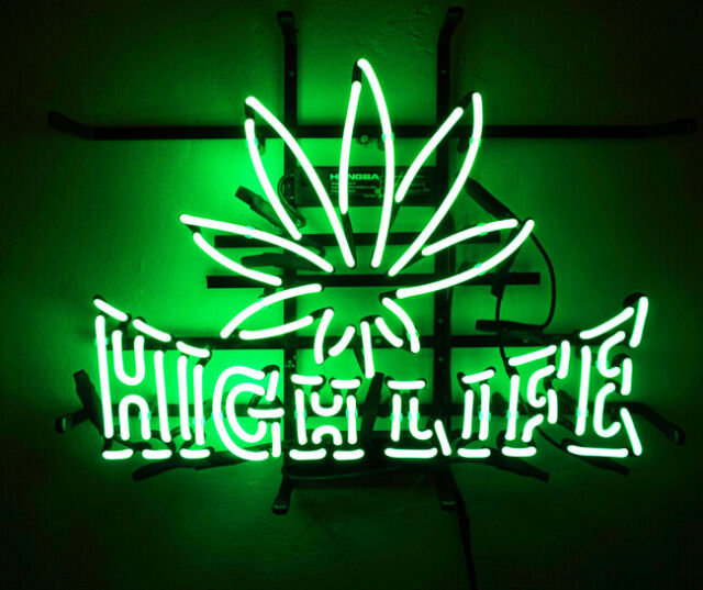 HIGH LIFE" Leaf Vintage Art Work Neon Sign Light Beer Bar Pub Room Wall Decor HIGH LIFE" Leaf Vintage Art Work Neon Sign Light Beer Bar Pub Room Wall Decor