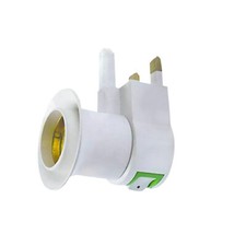 3 Pin UK Plug 13A E27 Base LED Light Holder Bulb Adapter Converter Socket Switch