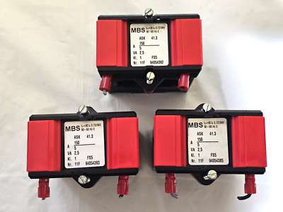 Pack of 3 MBS VDE 0414 EC 60044-1  50 - 60 Hz E Current Transformers