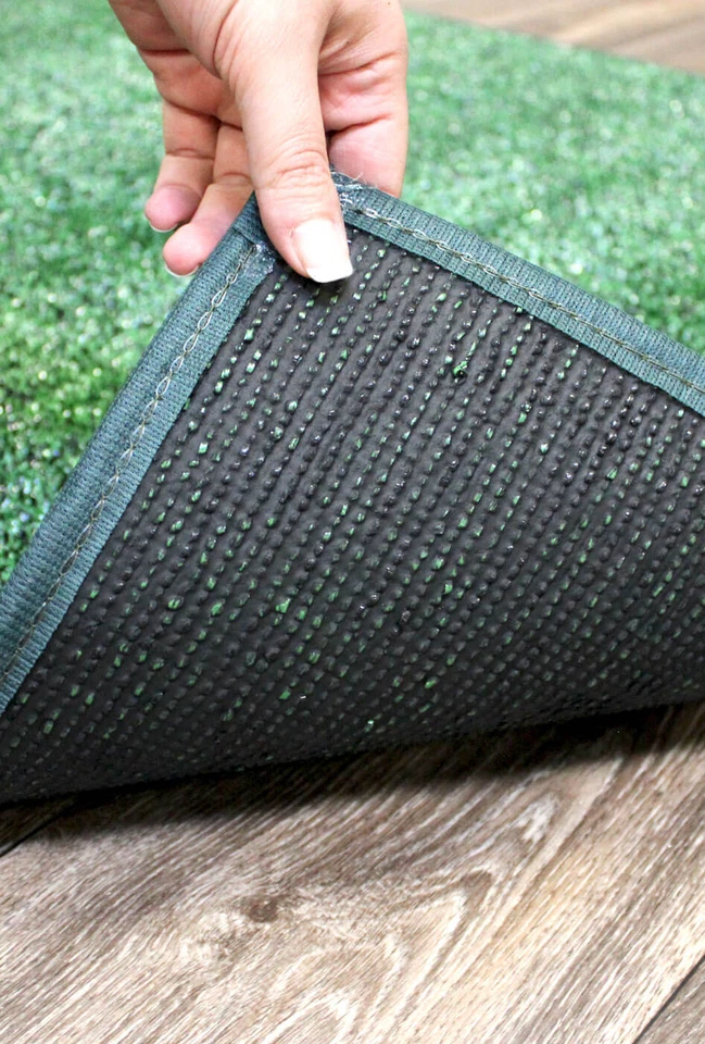 Koeckritz Economy Turf Green & Black Rectangle Indoor/Outdoor Carpet Mat - Image 4 of 4