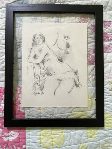Nic Jonk Signed Original Drawing Important Dutch Contemporary Framed - Picture 7 of 7