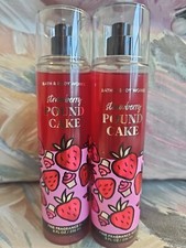 Bath Body Works Lot Of 2 STRAWBERRY POUND CAKE Fragrance Mist 8oz New