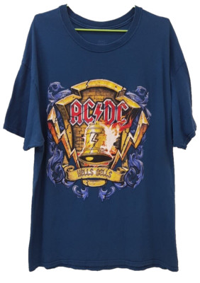 Hanes AC DC HELLS BELLS Men's t-shirt ComfortBlend, Cotton (1 pc./XL/deep blue)