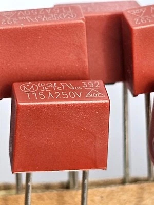 WICKMAN [3pcs] T15A Antisurge, 250v 392 Time delay Slow blow radial PCB fuse sq–ref:d654