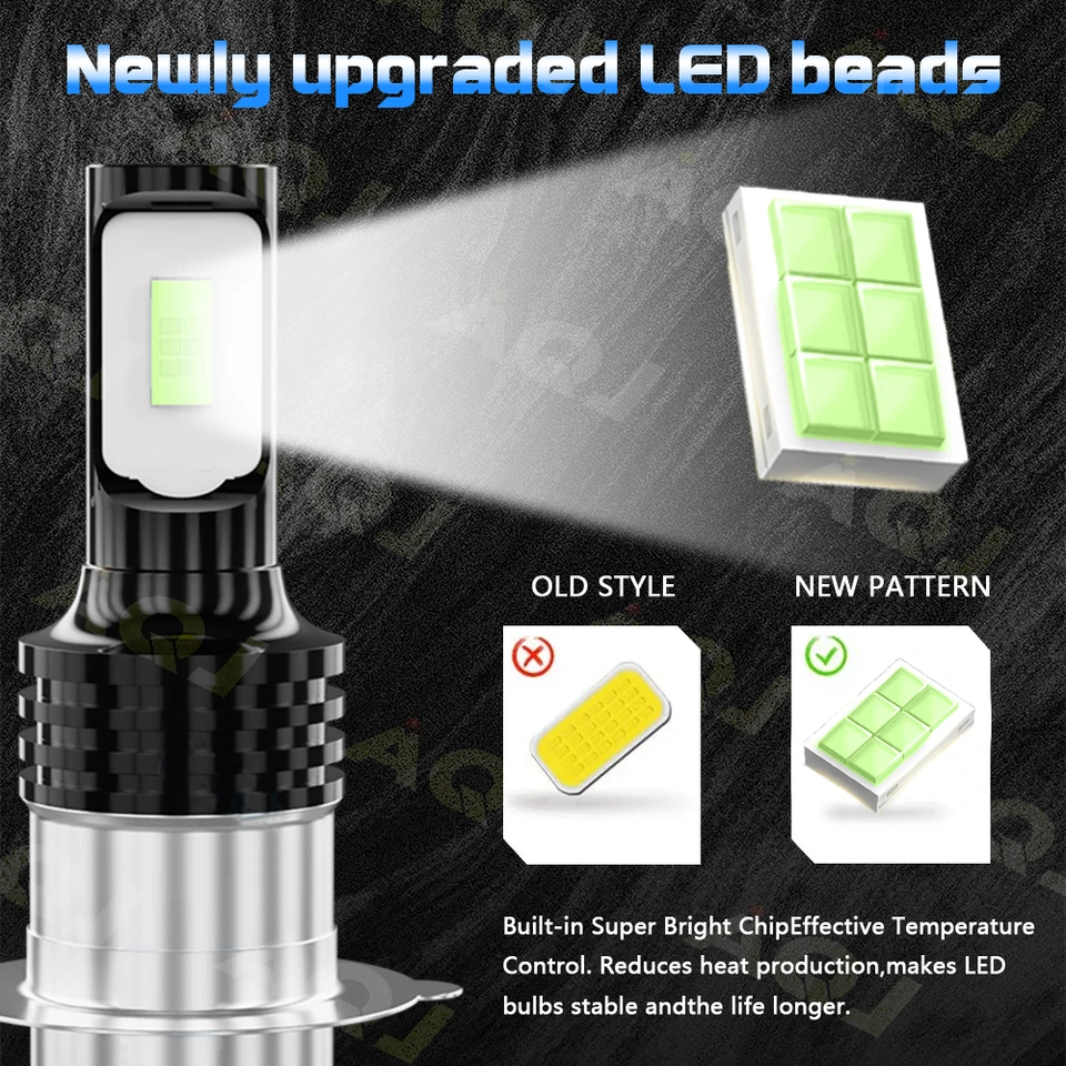 For Arctic Cat 300 2x4 4X4 1998-2000 2001 LED Headlight 6000K 100W Bulbs 6000K Foto 4 de 4