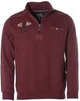 Kitaro Herren Sweatshirt Sweater Troyer -Wild Waters- Zinfandel Red M K7876