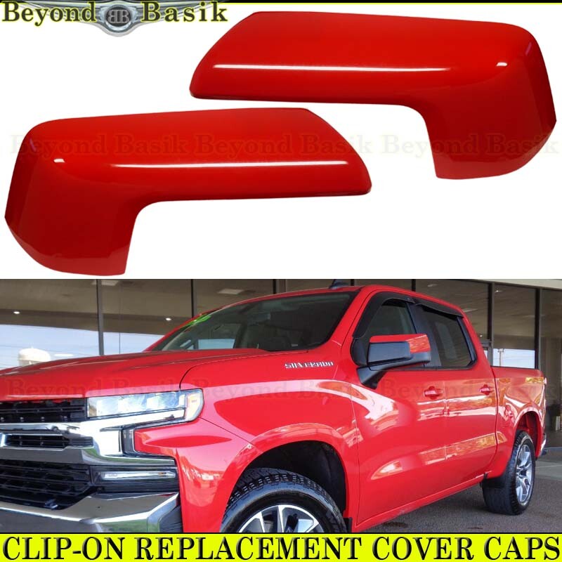 Right Side Mirror Cover Chrome Mirror Cover Caps - Snap-On Top Half Covers For 2019-2024 Chevy Silverado / GMC Sierra 1500 2024 Gmc Sierra 1500 Seat Covers - Foto 9