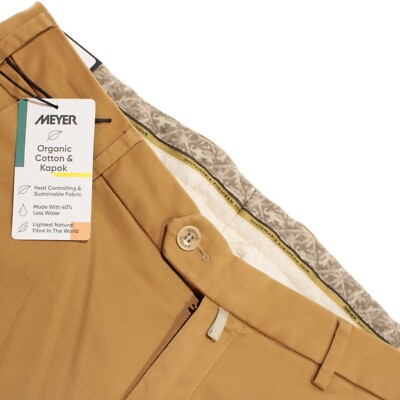 Meyer NWD Bonn Cotton Blend Chinos/Casual Pants Size 50 (34 US) Yellowish Brown