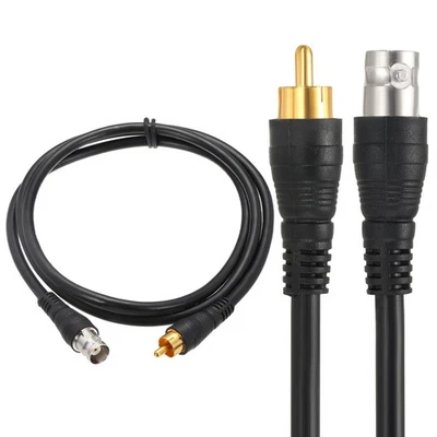 Câble coaxial BNC femelle vers RCA mâle, 1M RG59 75-3 pour CCTV - Photo 1/4