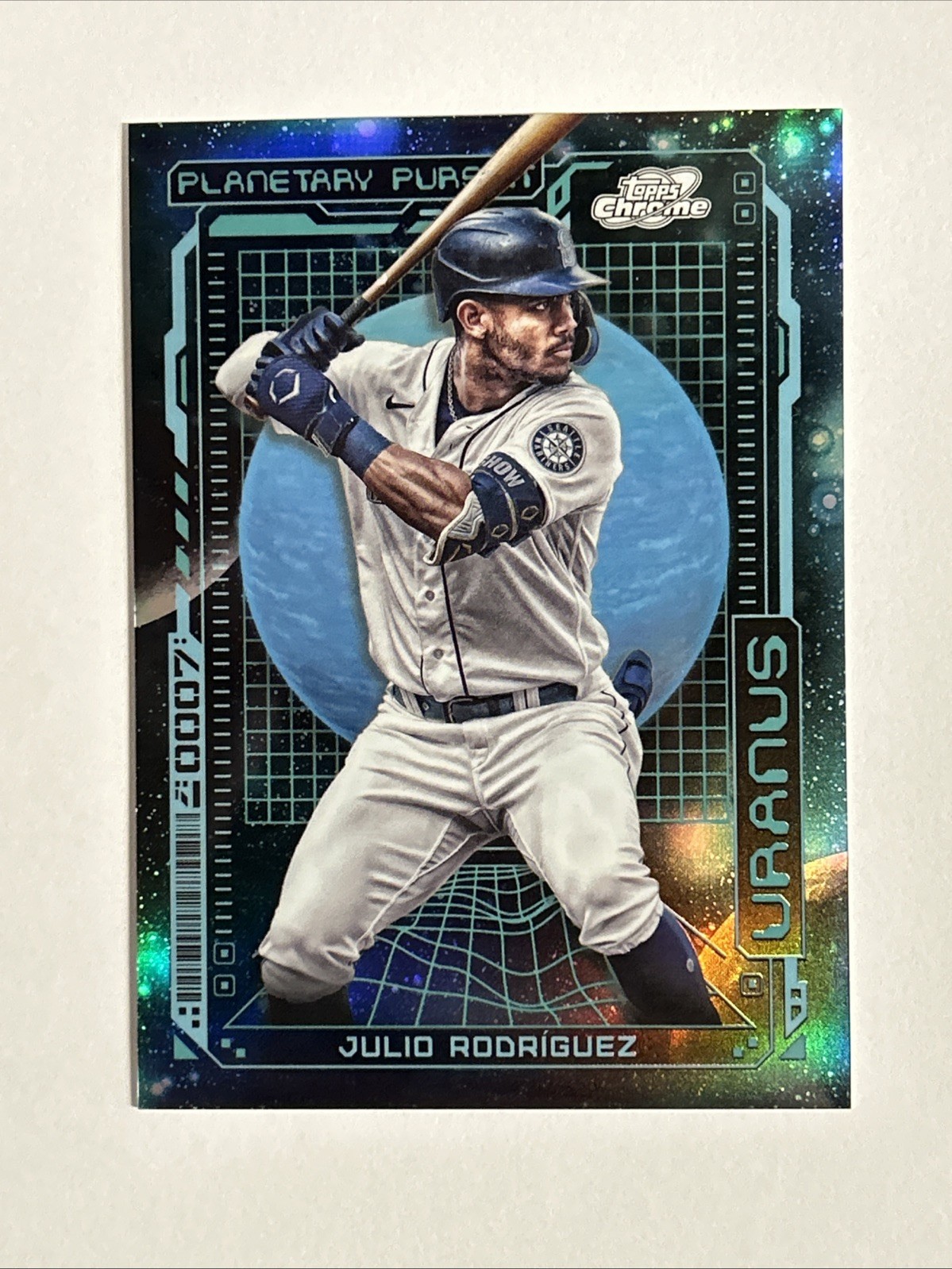 2023 Topps Cosmic Chrome - Planetary Pursuit Julio Rodriguez #PPU-9 Uranus