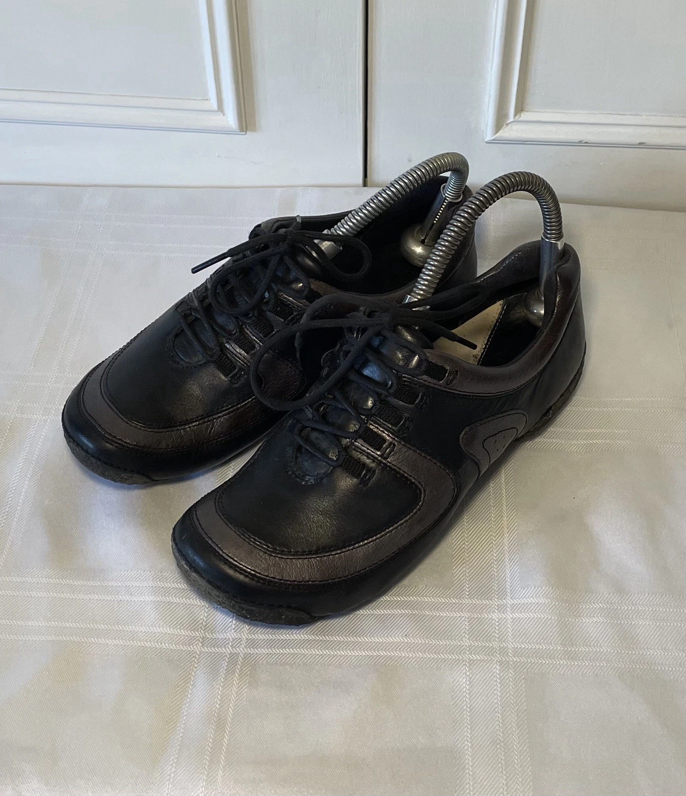 Scarpe da passeggio Clarks Active Air comode in pelle taglia UK 4 5 nere