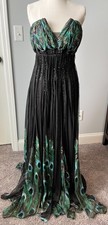 Alberto Makali black strapless long evening gown size 6 worn once