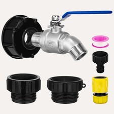 IBC Tote Adapter for 275 330 Gallon Tanks, IBC Tote Hose Adapter with 3/4"