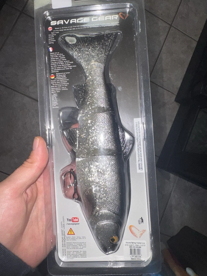 Isca de natação Savage Gear 10” Line Thru Trout - Prata suja - 6 oz flutuante - Imagem 4 de 4