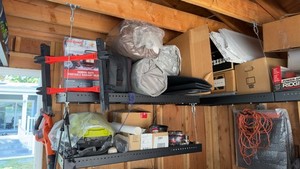 NewAge Products 2ft x 4ft Wall Mounted Steel Shelf Black garage shelf