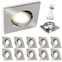 10X Led Einbaustrahler Neutralweiß GU10 3W Schwenkbar Deckenlampe