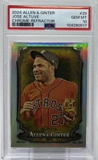 Jose Altuve PSA 10 - 2024 Topps Allen & Ginter Chrome Refractor -Astros Leader