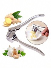 STAINLESS STEEL GARLIC CRUSHER SQUEEZER PRESS MASHER MINCER KITCHEN MANUAL TOOL.