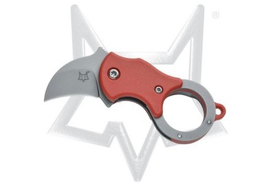 Fox Knives Mini-Ka Liner Lock FX-535R Red FRN Pocket Knife Stainless FX-535 R