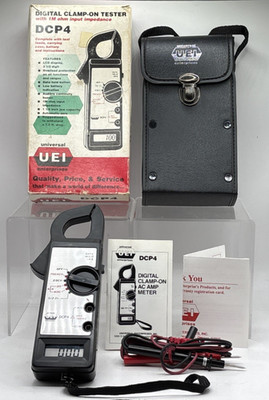 Vintage UEI Enterprises Digital Clamp On AC Amp Meter in Original Box DCP4 NOS