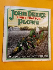 Vintage 1936 John Deere Light Tractor Plows For California Uncommon Brochure