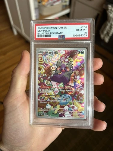 Pokémon Morpeko SV04 Paradox Rift Illustration Rare 206/182 PSA 10 English 2023