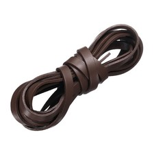 Flat Leather Cord, 3.3 Yard 8mm Leather String Strips for DIY Crafts Deep Coffee