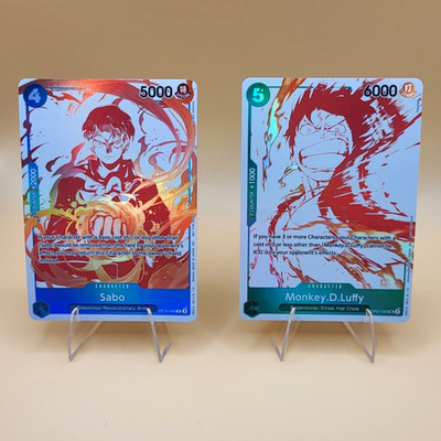 Bandai One Piece Card Game 2 Foil Cards English Sabo OP10-049 Luffy OP07-033